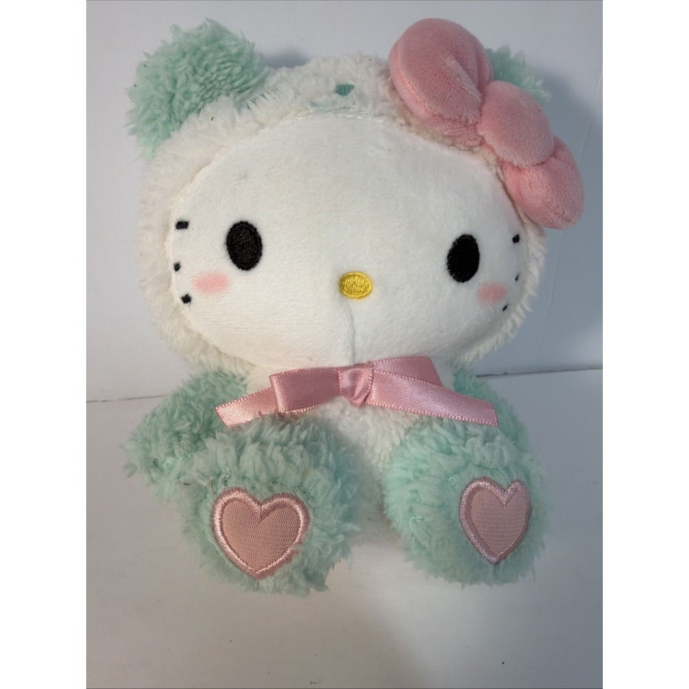 Hello Kitty Mint Panda Plush 4" By 6" Cute As Can Be With That Adorable Face - Picture 8 of 8
